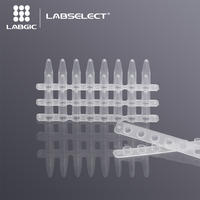 Fabricant Source 0.2ml, Tubes à 8 bandes avec couvercle optique, conception à sommet rigide pour utilisation en laboratoire