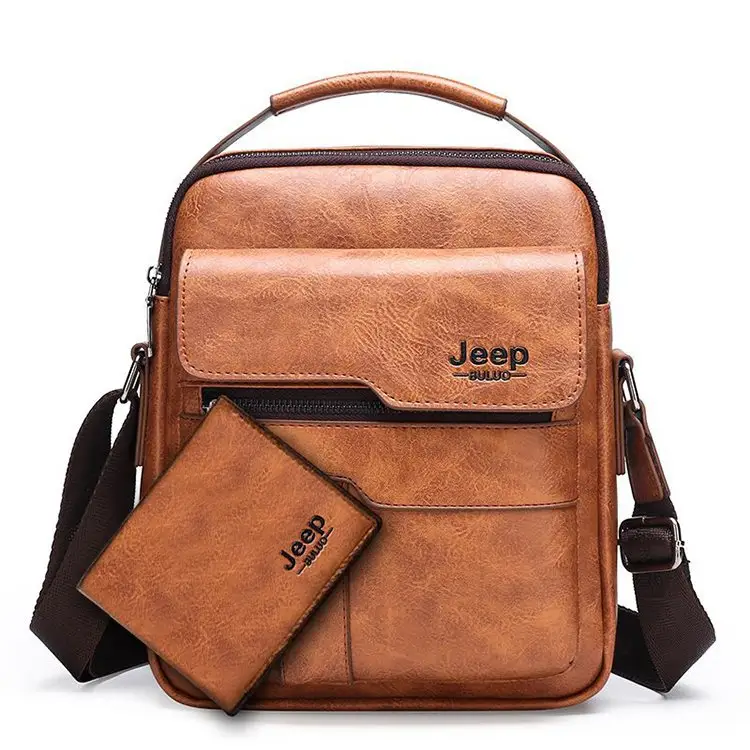 Hoge Hoeveelheid Pu Lederen Telefoon Messenger Schoudertas Voor Man Jeep Crossbody Enkele Tas Voor Mannen