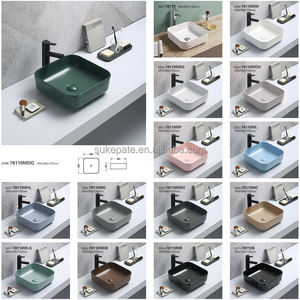 Lavabo da Bagno Moderno di Alta Gamma Ovale in Ceramica Colorata con Piletta di Scarico Disponibile in Più Colori per Bagno di Servizio - Product Image 2