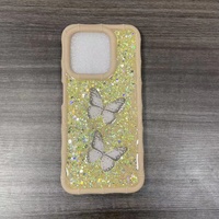Coque de téléphone papillon diamant pour iPhone 17 16 15 14 13 12 et Samsung A17 A07 A17 A06, motif bambou, design scintillant