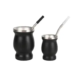 Double Wall Stainless Steel Mate Tea Cup Bombilla Yerba Mate Gourd Set Includes Yerba Mate Gourd Cup With One Bombilla