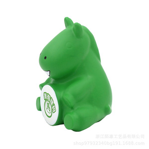 Green Cartoon Hippo PU Foam Desk Decor Slow <b>Rebound</b> Stress Toy For Office And Home Use - Product Image 2