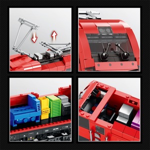 Reobrix 66020 Railway trains Electric Locomotive Model Rail Transit Series DIY Toys Building <b>Blocks</b> Gift For Boys 1939Pcs - Product Image 3