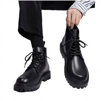 Bottes montantes pour hommes IStapromo Gifts, imperméables, en plastique, style britannique, à semelle épaisse, rehaussantes, simples, pour le travail
