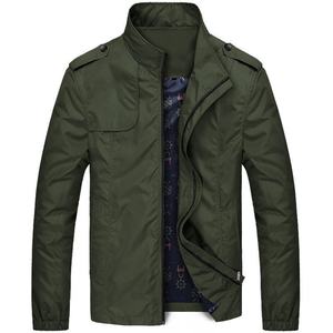 Nouvelle veste décontractée pour homme à col montant, couleur unie, coupe-vent fine - Tissu en nylon léger, fabricant de vestes sur mesure - Product Image 2