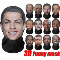 Masque intégral respirant unisexe 3D, cagoule imprimée pour fêtes, festivals, mascarades, masque de célébrité