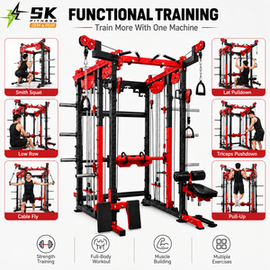 Stazione multifunzione commerciale SK: Macchina a cavi, Smith Machine, Power Rack, Attrezzatura da <span class=keywords><strong>palestra</strong></span> per allenamento della forza, Pro Gym - Product Image 2