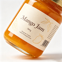 Etiquetas para Frascos de Mermelada de Mango de Haoxuan, Adhesivos Laminados de Alto Brillo, Resistentes al Agua, para Envasado de Alimentos Premium