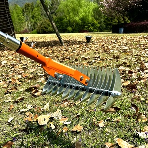 Garden Thatching Rake, Efficient Steel Metal Rake with Handle, <strong>Grass</strong> Grooming Rake for Cleaning <strong>Dead</strong> <strong>Grass</strong> - Product Image 4