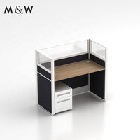 M & W Mobilier pour espace de travail ouvert Table d'ordinateur en bois Bureau à cloison modulaire Bureau poste de travail