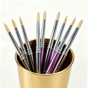 Brochas de Uñas Acrílicas con Mango Metálico Retráctil y Pelo Kolinsky Sable Personalizadas para Proveedores de Uñas - ¡Gran Venta! - Product Image 4