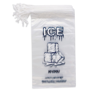 Reusable Drawstring Pe Clear Plastic Disposable Ice Cube <strong>Bag</strong> Packaging - Product Image 2