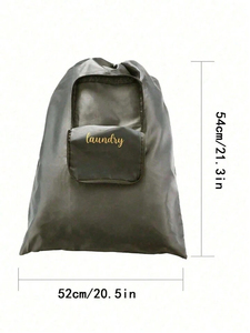 <span class=keywords><strong>Sac</strong></span> <span class=keywords><strong>à</strong></span> <span class=keywords><strong>linge</strong></span> léger extensible et personnalisable de grande taille pour les voyages, la publicité, le rangement des vêtements sales, fermeture éclair en polyester, cordon de serrage - Product Image 4