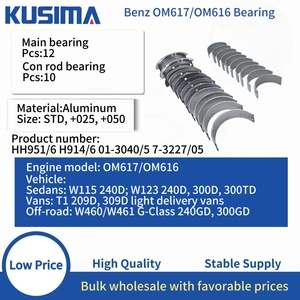 เพลาข้อเหวี่ยงเครื่องยนต์ Heavy Duty OM617 OM616 พร้อมลูกปืนก้านสูบ สำหรับ <span class=keywords><strong>Mercedes</strong></span> W123 <span class=keywords><strong>W115</strong></span> 240D <span class=keywords><strong>300D</strong></span> 5 สูบ OE 6170300060 6150330002 - Product Image 1