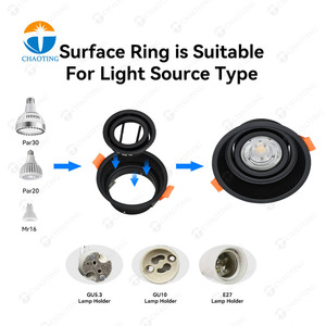 Foco redondo de techo Mr16 carcasa de accesorio nuevo diseño empotrado Downlight <span class=keywords><strong>Led</strong></span> 9W 12W lámpara de techo Spot Light para iluminación del hogar - Product Image 6