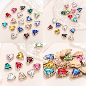 Nantong Rhinestones Heart Crystal <b>Buttons</b> With Rhinestone Edging For Wedding Dress DIY Jewelry Accessories - Product Image 3