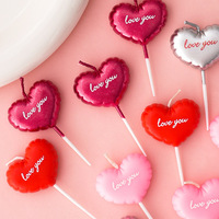 Romantische 'Love You' Herzförmige Geburtstagskerzen mit 3 Stück pro Box für Hochzeitstag und Partydekoration
