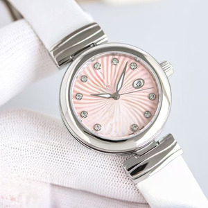 Nuevo reloj de pulsera elegante para mujer, moderno y superventas, con incrustaciones de moissanita, diseño de tres manecillas y correa de cuero. - Product Image 4