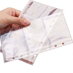 Fundas transparentes para tarjetas de juegos deportivos, páginas para álbumes de fotos, fundas para tarjetas coleccionables de PP con 6 anillas, carpeta con 1 bolsillo - Product Image 1