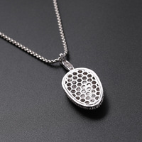 Micro-Set Zircon Alien Collier Laiton Hip Hop Accessoires avec Chaîne à Maillons pour Discothèque Rap Trendy Hip Hop Style