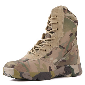 Bottes <span class=keywords><strong>de</strong></span> combat pour hommes, entraînement spécial, cheville, extérieur, amortissement des chocs, caoutchouc, cuir véritable, antidérapantes, bottes <span class=keywords><strong>de</strong></span> randonnée d'hiver - Product Image 3