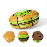 Jouet anti-stress Hamburger à presser, cube de puzzle mécanique 3D, jouets de bureau éducatifs et originaux pour enfants, cadeaux de fête en gros