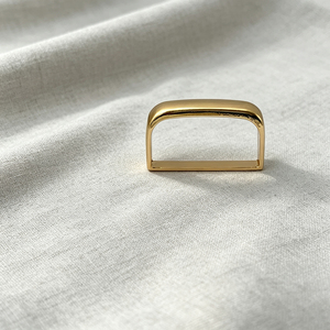 Matte Gold Metal Belt <b>Keeper</b>, Durable Belt Loop <b>Ring</b> Buckle for Leather & Fabric Belts, Casual & Formal Belt Accessories - Product Image 1