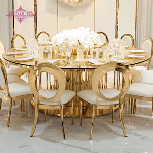 <span class=keywords><strong>Table</strong></span> de mariage <span class=keywords><strong>ronde</strong></span> élégante <span class=keywords><strong>en</strong></span> <span class=keywords><strong>verre</strong></span> miroir doré <span class=keywords><strong>en</strong></span> acier inoxydable, mobilier d'extérieur pour hôtel, <span class=keywords><strong>table</strong></span> à <span class=keywords><strong>manger</strong></span> à louer avec base métallique - Product Image 2