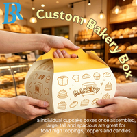 Emballages personnalisés pour gâteaux au levain à la cannelle de qualité alimentaire, boîtes à gâteaux roulés, boîtes de boulangerie, boîtes à croissants, boîtes à biscuits, boîtes à pain avec poignées