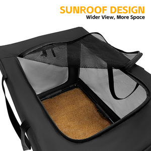 Dikdörtgen katlanabilir Pet malzemeleri çadır cep araba kedi ve köpek yavrusu ve yavru kedi için düğme kapatma ile kafes - Product Image 4