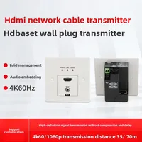 Hardrock HDBT-WALL-HDA-70T-86 Metal Duvar Prizi 86 Tip Verici Alıcı Çift Yönlü Uzun Mesafe HD Sinyalini Destekler 50V