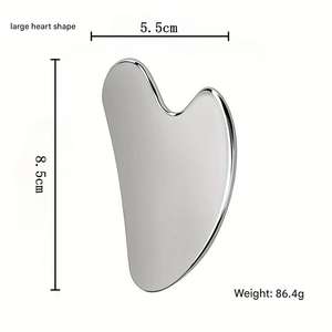 Alat Facial Gua Sha penghilang keriput wajah kustom rol giok baja antikarat Gua Sha - Product Image 4