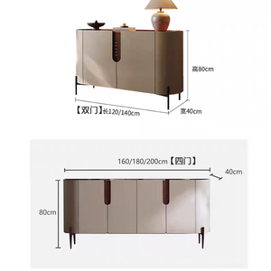 Credenza di Lusso con Design Curvo Unico, Mobile Espositivo con Ripiano Regolabile per <span class=keywords><strong>Soggiorno</strong></span> - Product Image 6