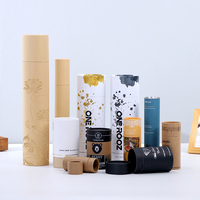 Boîte cylindrique en carton personnalisée cylindre boîte ronde tube en papier boîte d'emballage pour cadeau cosmétique vêtements thé café