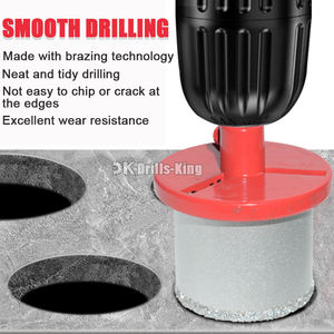 高级防锈瓦钻套件YG8硬质合金砂砾钎焊孔锯套装花岗岩玻璃化瓷砖孔切割器套件 - Product Image 3