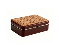 Étui de rangement multifonctionnel pour bijoux, en cuir rectangulaire, avec fermeture éclair, étui de protection pour bijoux T.Wing-PAK JB-4714