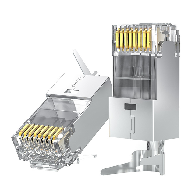 ZHEFAN Shielded Cat6a Cat7 Network Connector Stp/ftp Cat 7 Modular Plug 8p8c Cat6 A Rj45 Connector