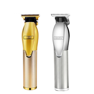 Cortadora de Pelo Eléctrica Ubeator, Cuerpo Metálico Dorado y Plateado, Cuchillas de Cerámica Desmontables, Uso Profesional - Product Image 1