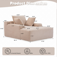 Canapé-lit compressé à ressorts sans ossature, personnalisable, grand canapé en tissu, fabricant de canapés, usine de mousse, OEM ODM, 146 dollars