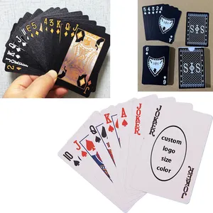 Cartas de póquer Wenzhou cartas de póquer de plástico barajador de alta calidad al por mayor a prueba de agua impermeable plástico PVC material de papel blanco