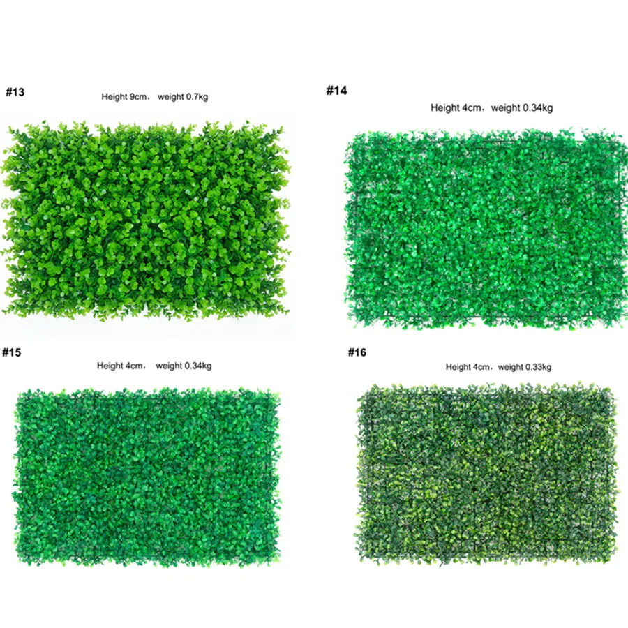 Many types Wholesale Decoration Green Artificial Grass Wall