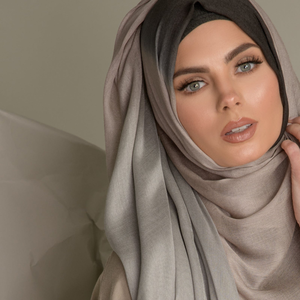 Vente en gros 2025 châle léger ombré en modal pour femmes, écharpe traditionnelle musulmane de haute qualité, ourlet exquis, artisanat - Product Image 2