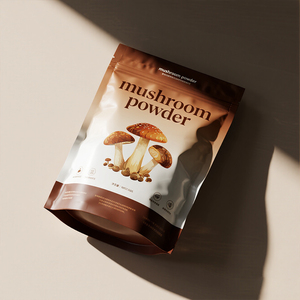 Sachets debout d'emballage de poudre de protéine instantanée organique d'extrait de café de qualité alimentaire recyclable personnalisé sac de poudre de champignon - Product Image 3