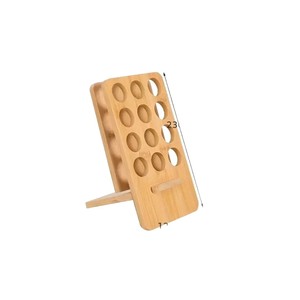 Exhibidor de Esmalte de Uñas de Bambú con 12 Compartimentos, Organizador de Cosméticos de Madera de 4 Niveles, Soporte para Aceites Esenciales de Escritorio, Ecológico - Product Image 3
