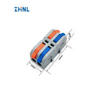 ZHNL DIY GO Mini Connecteur de câble en cuivre universel compact de type levier, bornier réutilisable à insertion rapide 2/3 ports pour câble électrique