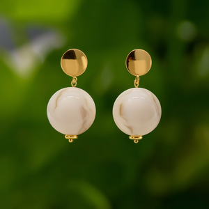 Boucles d'oreilles pendantes tendance en acier inoxydable 316L avec placage or PVD, durables et résistantes - Product Image 3