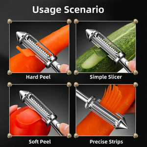 Pelador Multifunción Tres en Uno, Disponible en Stock, Herramienta de Cocina Popular para Frutas y Verduras - Product Image 6
