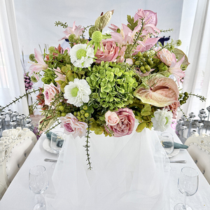 Weiß Rosa Seide Grün Blätter Kuss Ball Für Hochzeit Herzstück Dekorative Künstliche Blume - Product Image 3