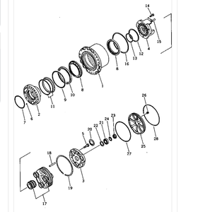 มอเตอร์ขับเคลื่อนท้ายรถขุด KOMATSU PC135F PC150-1 ของแท้ Nabtesco GM21VA-A 21K-60-00020 อะไหล่ - Product Image 5