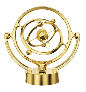 Nouvel Instrument de Mouvement Perpétuel Terrestre, Ornement de Bureau USB, <span class=keywords><strong>D</strong></span>écoration de Table Magnétique Rotative, en Plastique - Product Image 2